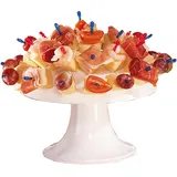 RUCO Servierplatte RUCO, weiß, H:14cm Ø:17cm, Kunststoff, Servierplatten, Servierplatte, Partypilz mit 32 Spießen - 2er Set