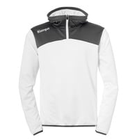 Kempa Emotion 2.0 Quarter Zip Hoodie, weiß/Anthra, L