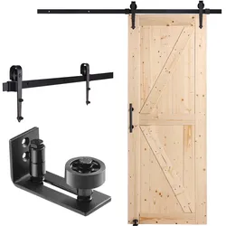 VEVOR Scheunentor und Hardware-Kit 30 "x 84" Holz Schiebe Scheunentor Kit reibungslos