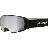 Alpina DOUBLE JACK MAG Q-LITE - Verspiegelte, Kontrastverstärkende Wechselscheiben OTG Skibrille Mit 100% UV Schutz Für Erwachsene, black-rose, matt, q-lite s1 mirror black s3