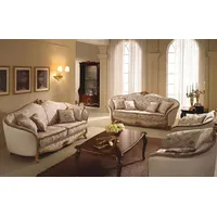 Xlmoebel Sofa Luxus Italienische Sofagarnitur 3+1 von arredoclassicTM, 4 Teile, Made in Europa beige|weiß