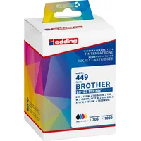 Edding EDD-449 schwarz, cyan, magenta, gelb Druckerpatronen kompatibel zu