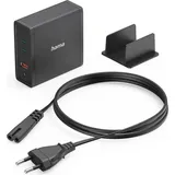 Hama Universal-USB-C-Ladestation, GaN, 3 Ports, Power Delivery (PD), 5-28V/140W (140 W), USB Ladegerät, Schwarz