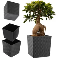 Kadax Blumentopf aus Kunststoff 25cm Graphit - KADAX