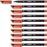 Stabilo OHPen universal Folienstifte rot 1,0 mm permanent, 10 St.