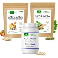 MoriVeda Anti-Aging Produktpaket | BioCell Collagen, Camu Camu & Moringa Kapseln