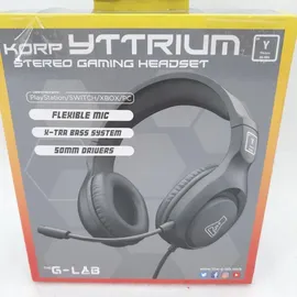 THE G-LAB Gaming Headset for PC PS4 PS5 Xbox Switch Gaming Headset with Microphone Foldable Stereo, Strong Bass Microphone 3.5mm Jack (Black)