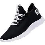 Herren Sicherheitsstiefel mit Reißverschluss Stahlkappe Arbeitsschuhe mit Lederdesign rutschfeste Konstruktionsschuhe, Schwarz , 43 EU - 43 EU