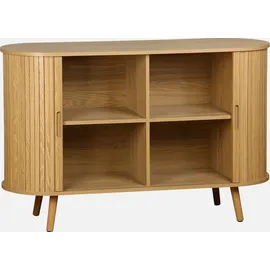 sweeek - Skandinavisches Sideboard mit 2 Schiebetüren, 120 cm