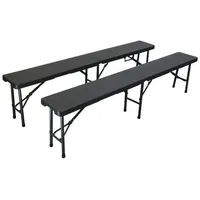 chefgastro Bierbank 180 x 43 x 43 cm Schwarz