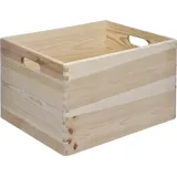 Trendline Stapelbox Holz Größe L 30 x 40 x 23 cm 1-tlg. braun