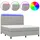 vidaXL Boxspringbett 180 x 200 cm Hellgrau