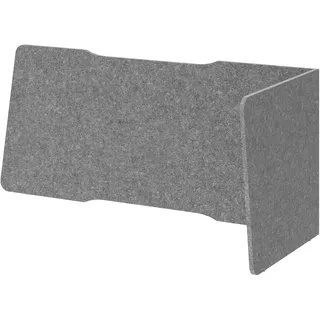 Hammerbacher Akustik-Tischtrennwand, grau 143,5/136,0 x 60,5 cm