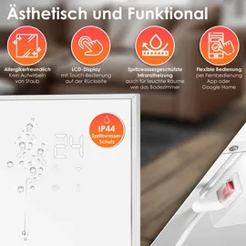Kesser KESSER® Infrarotheizung Energiesparend Infrarot Standgerät & Wandmontage Elektroheizung mit Fernbedienung Thermostat & App-Steuerung Elektrisch Heizpaneel Heizung Konvektor Standfüße