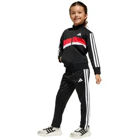 adidas Tiberio 3-Streifen Tricot Trainingsanzug Schwarz/Weiß/Pure Ruby 116