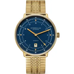 STERNGLAS - HAMBURG - AUTOMATIK - EDITION MARINE - blau - gold - SuperSlim gold / 42MM