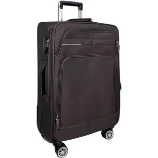 my travel bag 3090 Stoffkoffer 4-Rollen Trolley Koffer Reisekoffer Tasche Reisetasche Leicht Coffee XL