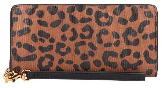 Fossil Logan Geldbörse RFID Schutz 19.5 cm black-leopard