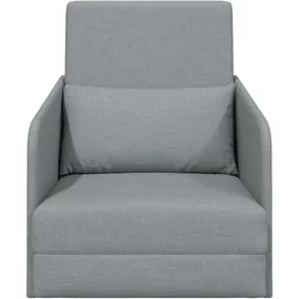vidaXL Schlafsessel 2-in-1 Hellgrau 65x80x83 cm Stoff