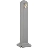 vidaXL Wasserzapfsäule 1-tlg hellgrau Steinoptik
