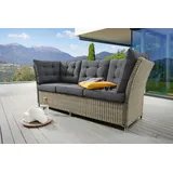 Destiny Loungesofa PALMA Aluminium, Polyrattan, 3er Bank, inkl. Auflagen, beige