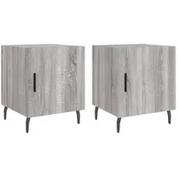 VidaXL Nachttische 2 Stk Grau Sonoma 40x40x50 cm Holzwerkstoff