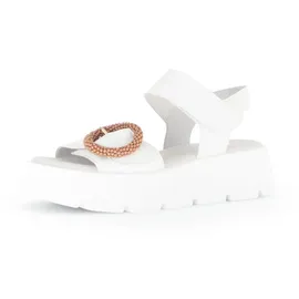 Gabor Damen Sandaletten, Frauen Sandalen,Best Fitting,bequem,flach,Sommerschuhe,Freizeitschuhe,offene Schuhe,Latte(Buckle:Natur,42 EU / 8 UK - 42 EU