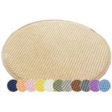 1/2er Set Rund Sitzkissen Kordsamt Rund Stuhlkissen Polster Auflage Kissen, Stuhlauflage rutschfest Sitzpolster für Haus & Garten Büro (Khaki,30x30cm (1er-Pack))