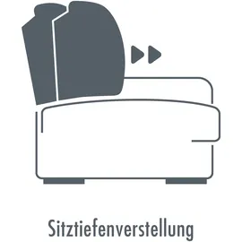 die planbar Ecksofa »MP-IN16037 L-Form«, mit Sitztiefenverstellung & Zierkissen, Federkern