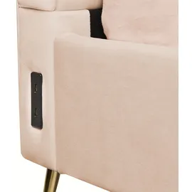 Beliani Miribel 180 x 200 cm Beige/Gold