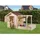 Weka Spielhaus natur mit Pergola und Sandkasten 818.1212.10430