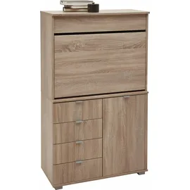 Priess Sekretär "Ahaus", braun (struktureichefarben hell), B:82cm H:139cm T:38cm, Sekretäre, Sekretär