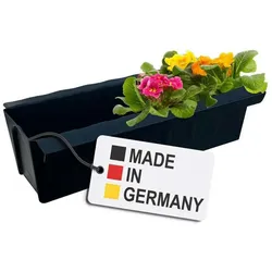 BURI Europaletten Blumenkasten Schwarz Pflanzkasten zum An- & Einhängen Blumentopf