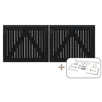 Plus Gartentor Doppeltor 200 x 80 cm Schwarz/Holz