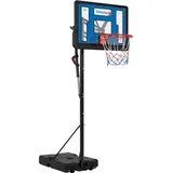 Yaheetech Basketballständer mit Handgriff Korbhöhe 227 bis 303,5 cm Basketballanlage / Blau