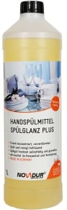 NOVADUR Handspülmittel Spülglanz PLUS, Mildes Handspülmittel, enorm ergiebig, 1000 ml - Flasche