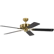 Pepeo Potkuri 132 cm Deckenventilator messing seidenmatt/schwarz/schwarz gestreift