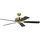 Pepeo Potkuri 132 cm Deckenventilator messing seidenmatt/schwarz/schwarz gestreift