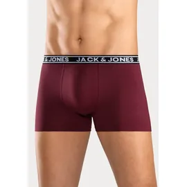 JACK & JONES Trunk »JACCRISP im 6er Pack mit Logobund und Stretchkomfort« Packung, 6 Stk., unifarben mit Farbeinsatz, modisch, eng anliegend, Baumwollmischung Gr. S & JONES