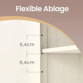 VASAGLE Küchenschrank 140 x 80 x 40 cm Weiß