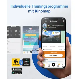 Merach 4-in-1 klappbarer Heimtrainer silber