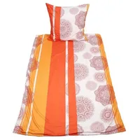 Hti-Living Bettwäsche 2-teiliges Set 135 x 200 Orange Rot