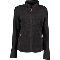 TOM COLLINS Damen Strickfleecejacke Freizeitjacke Übergangjacke hochgeschlossen Detit, Größe:34, Farbe:anthrazit - 34