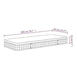 vidaXL Matratze Bonnell-Federkern Mittel 90x200 cm