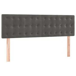 vidaXL Boxspringbett 140 x 200 cm Dunkelgrau