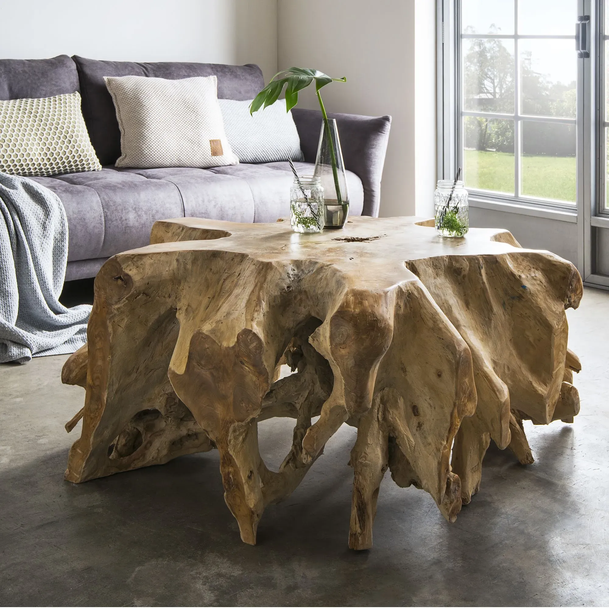 die Faktorei »Thor« Unikat Couchtisch Teak-Wurzel ca. 80x50x80 cm