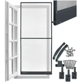 Tectake Fliegengitter mit Aluminiumrahmen 210 x 95 cm Anthrazit