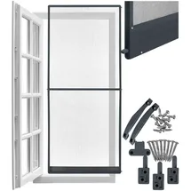Tectake Fliegengitter mit Aluminiumrahmen 210 x 95 cm Anthrazit