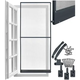 Tectake Fliegengitter mit Aluminiumrahmen 210 x 95 cm Anthrazit