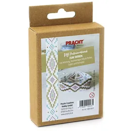 Pracht Creatives Hobby Perlenarmband Bastelset weiß/mehrfarbig 17 x 2 cm